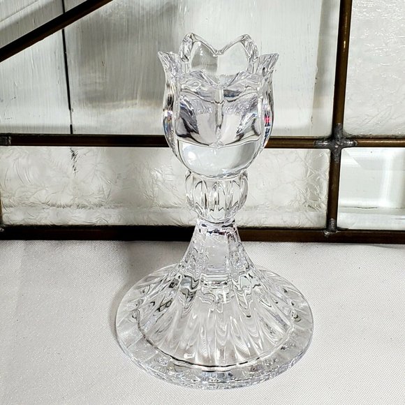 Mikasa Crystal Spring Ritual Candle Stick Holder 4.75" tulip taper candlestick - Picture 3 of 8